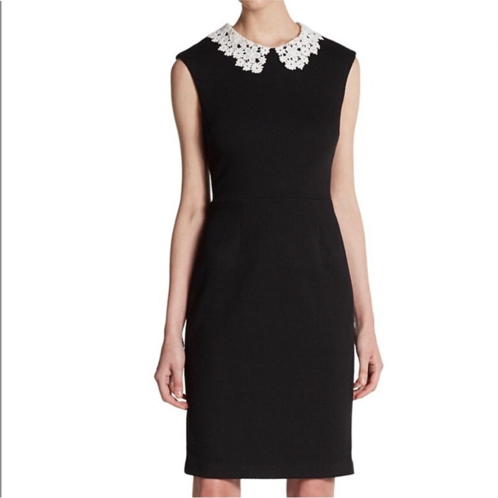 BETSEY JOHNSON LACE COLLAR SLEEVELESS DRESS